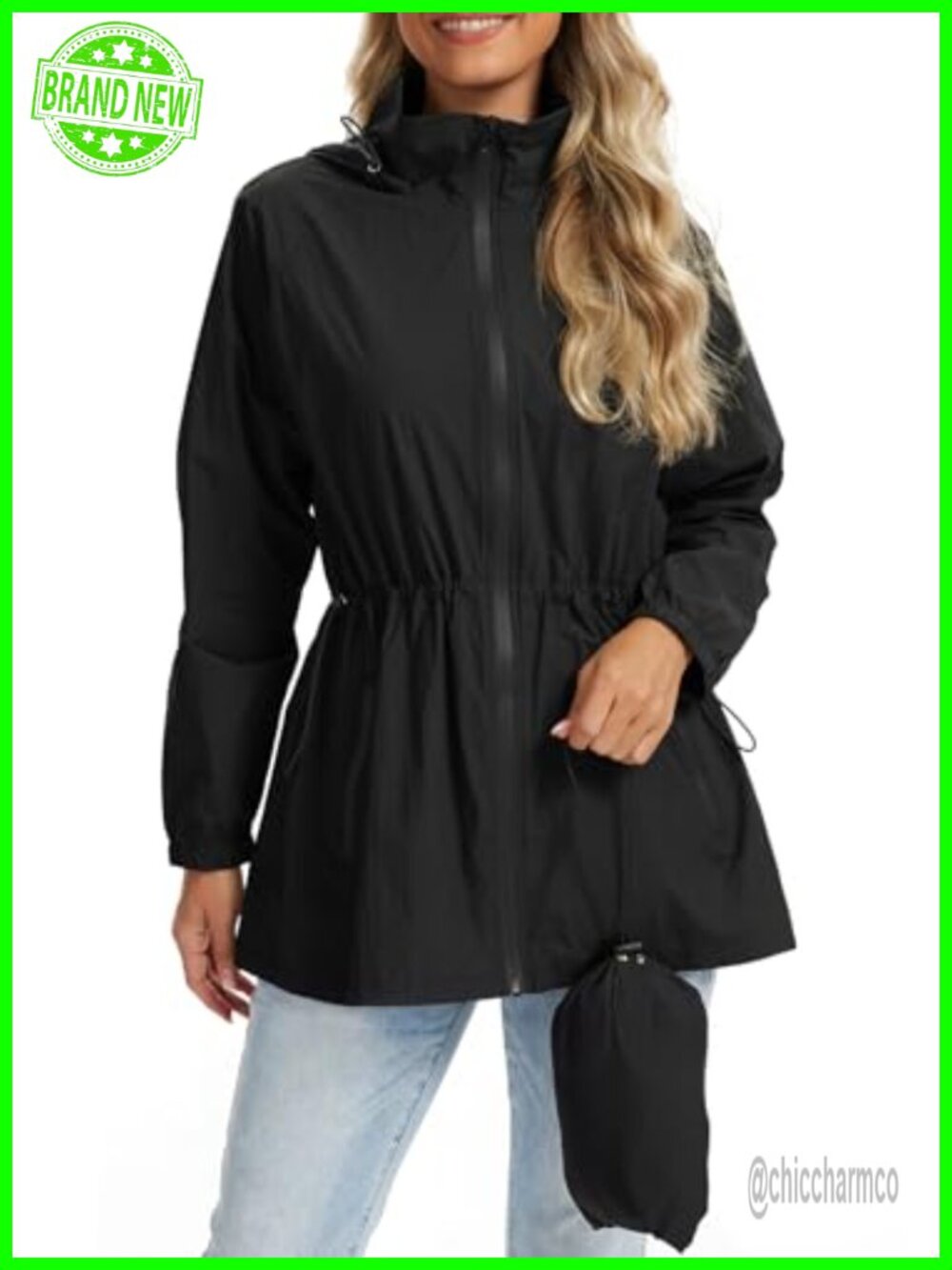 Ultra-Light Waterproof Packable Rain Jacket Hooded Anorak